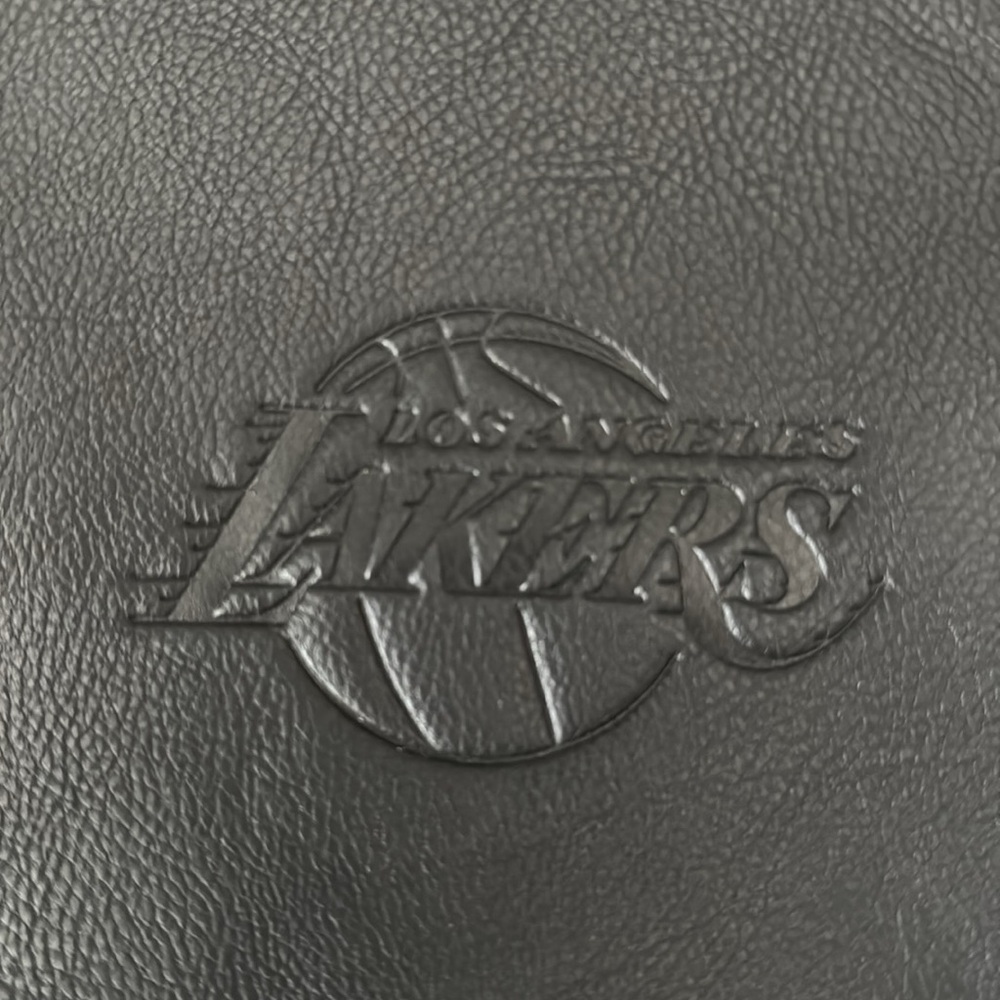 Black Leather LAKERS Men’s Toiletry Bag
